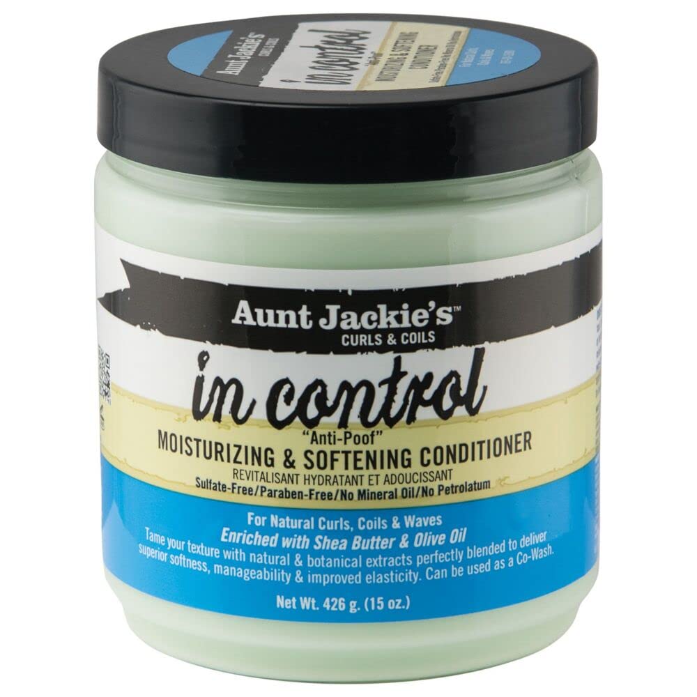 Aunt Jackie's in-control-conditioner nourishes and eases detangling.