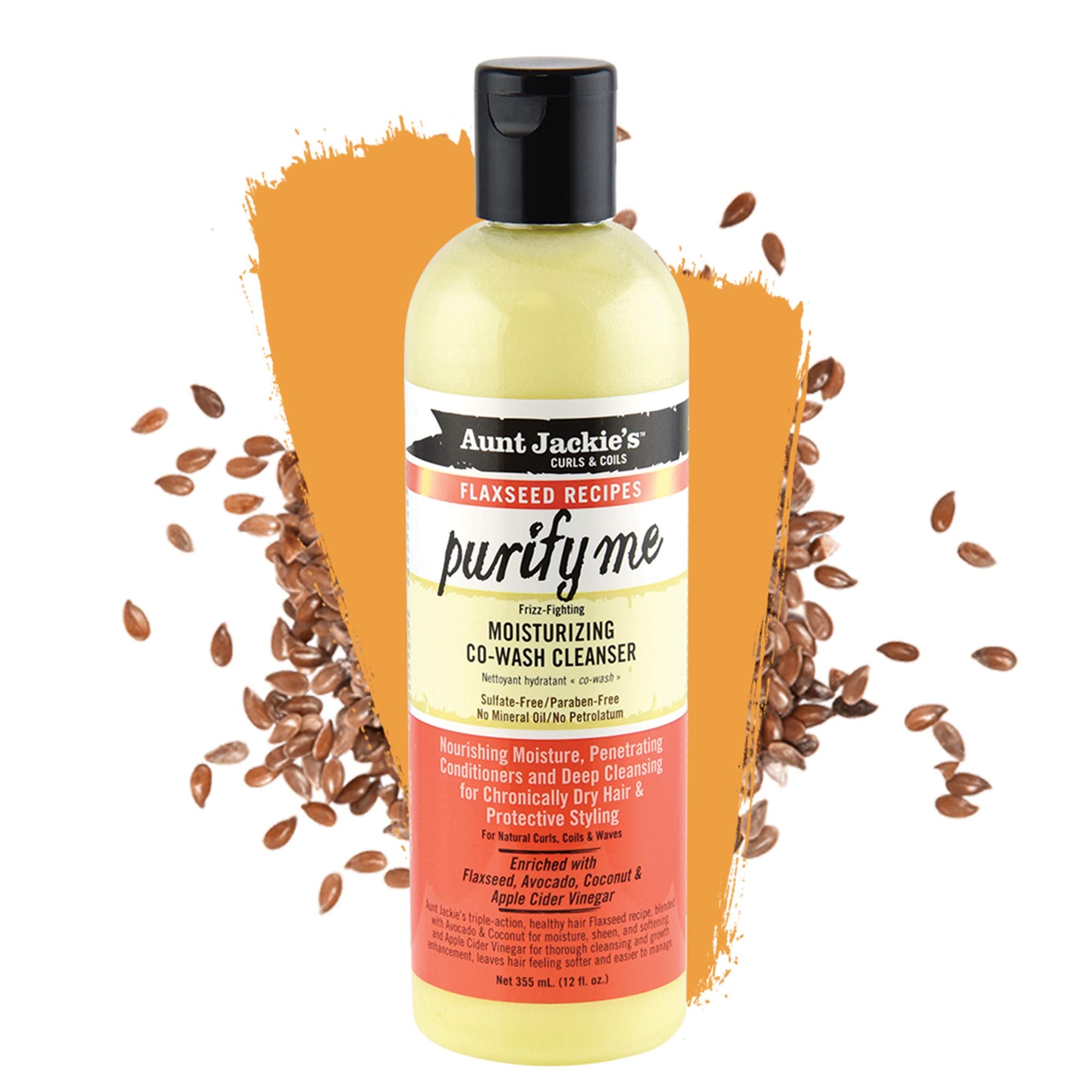 Close-up of Purify Me Co-Wash creamy texture for gentle cleansing.