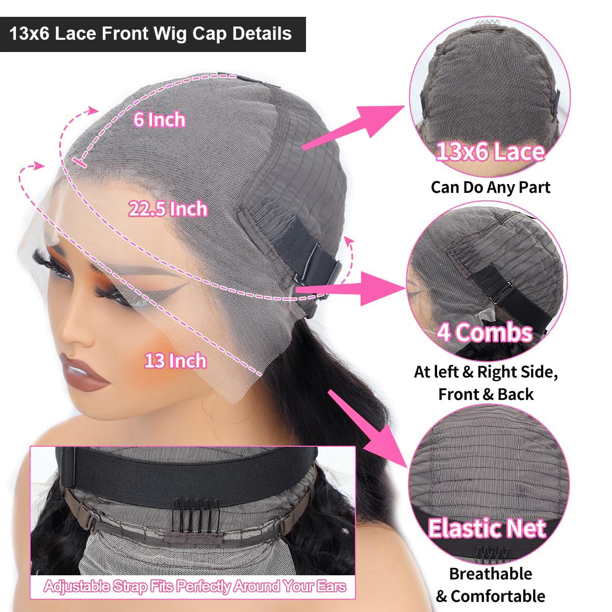 AUOU glueless cap provides secure, breathable comfort for all-day wear