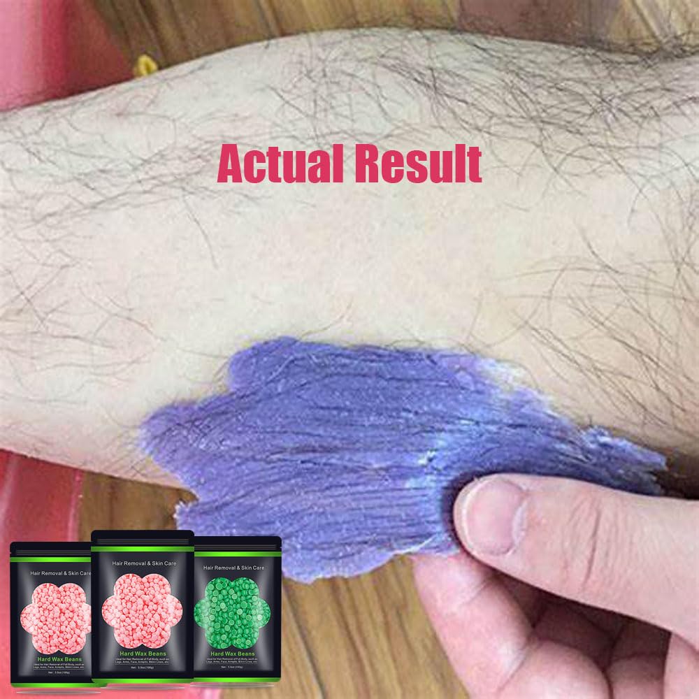 Auperwel face wax beads designed for gentle facial hair removal.