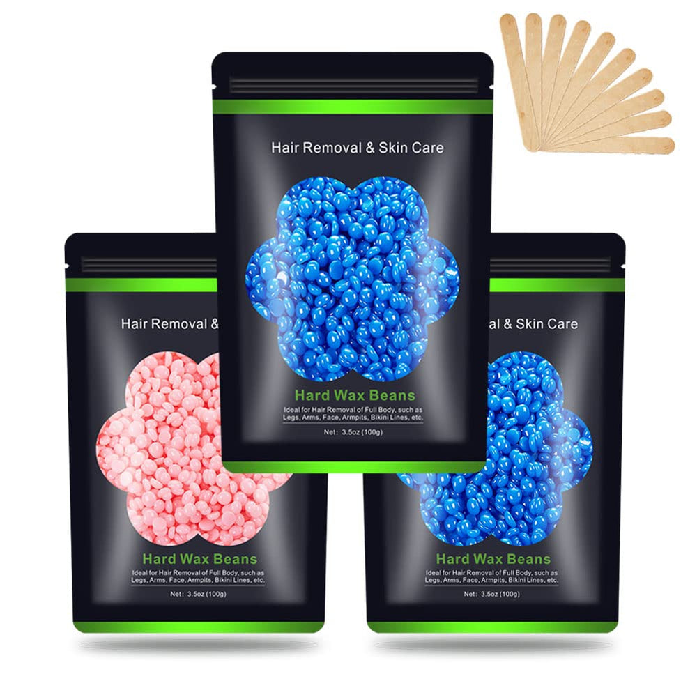Auperwel wax beads 10.5 oz packaging shown for easy at-home waxing