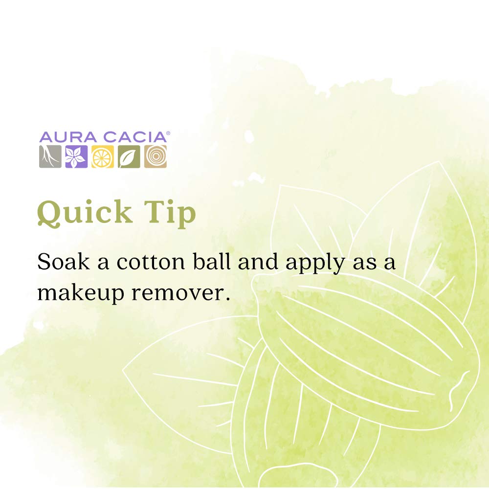 Aura Cacia Jojoba Oil close-up reveals clear, fragrance-free carrier oil