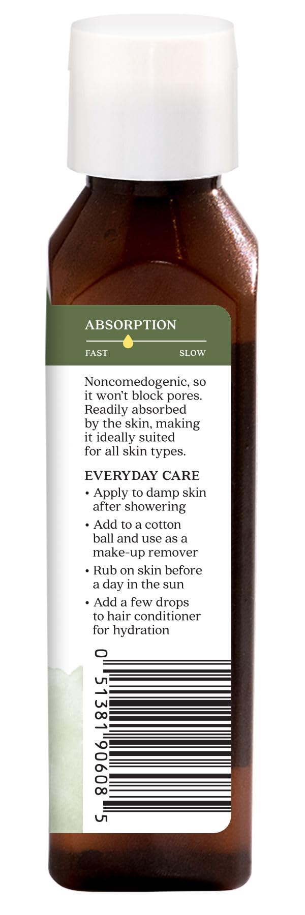 Aura Cacia Jojoba Oil on skin provides natural moisturization and softness