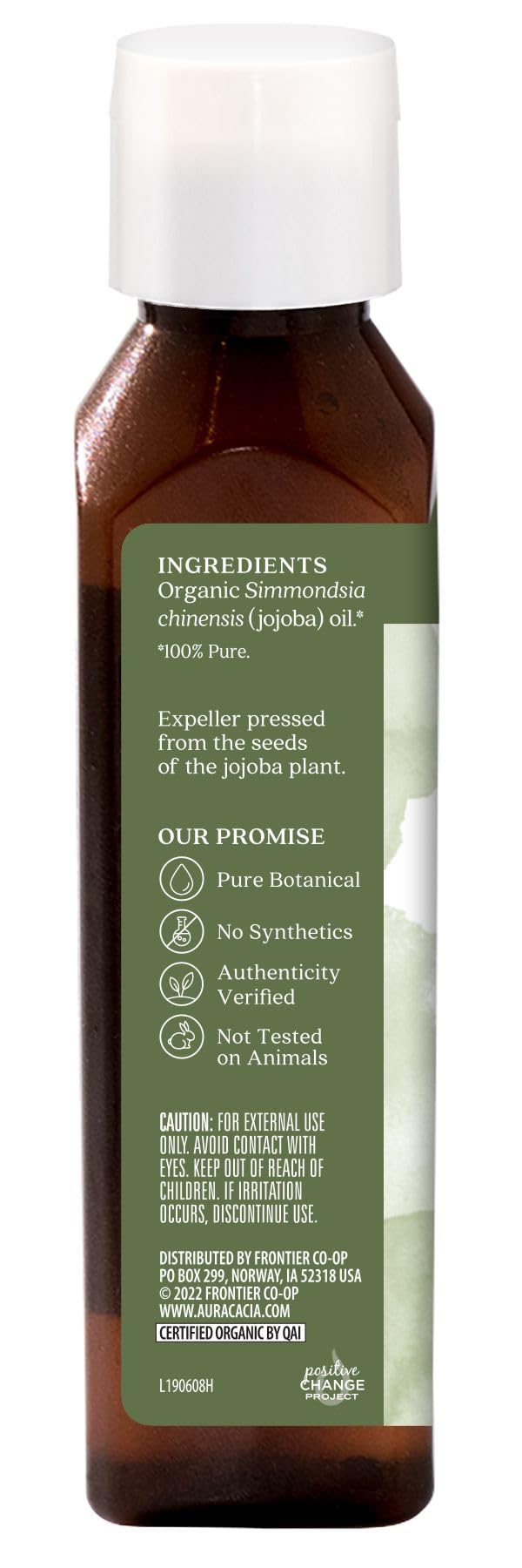 Aura Cacia Jojoba Oil pour bottle ideal for quick absorption during routines