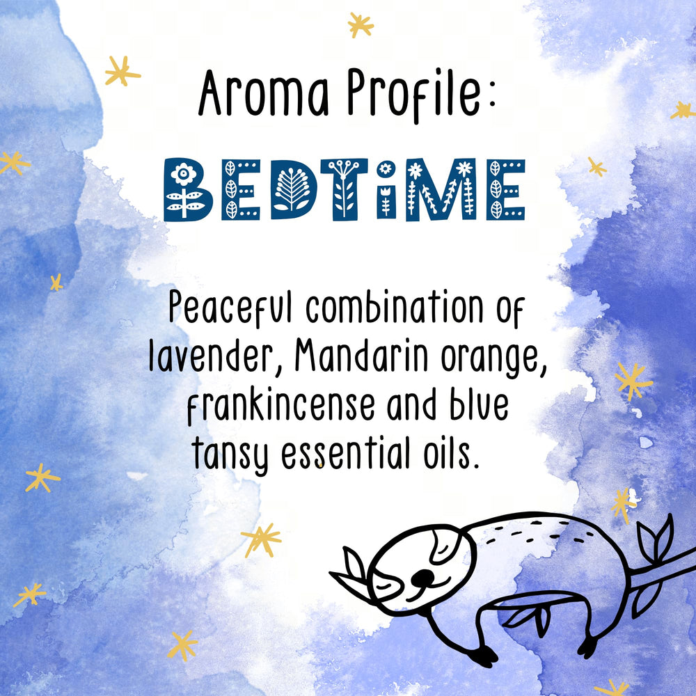 Aura Cacia Kids Bedtime Fizzy Bath Kit kid bath scene promotes relaxation with gentle aroma.