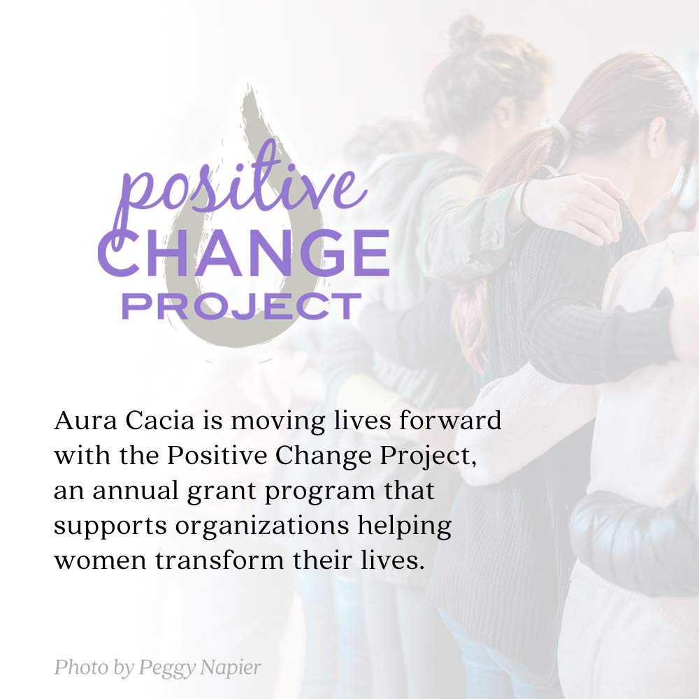 Aura Cacia Positive Change Project support for women and girls with purchases