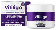 Aura Dermacare Vitiligo Cream bottle close up for smooth application and even skin tone.