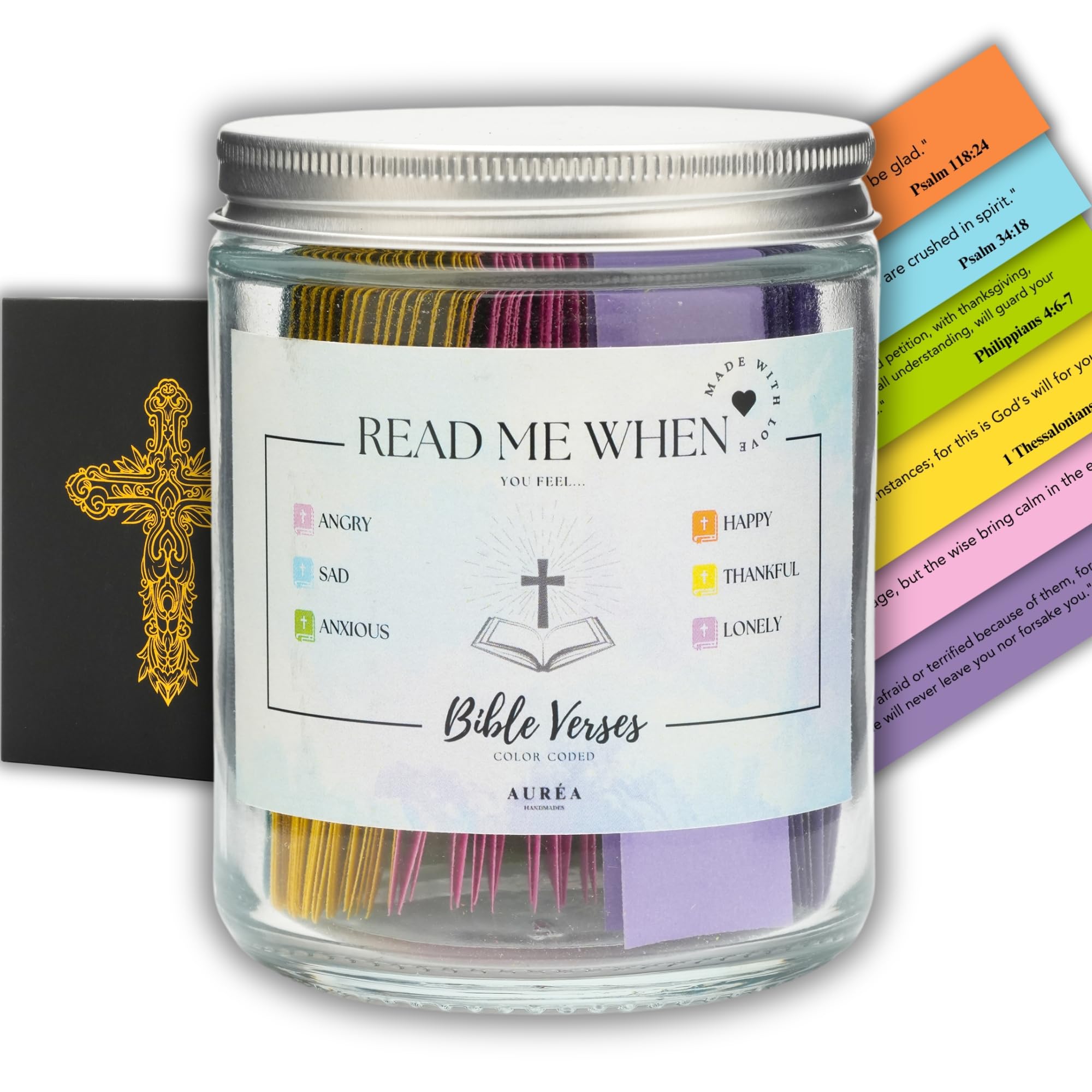 Auréa Bible Verses Jar on display offers daily inspiration and mindful reflection.