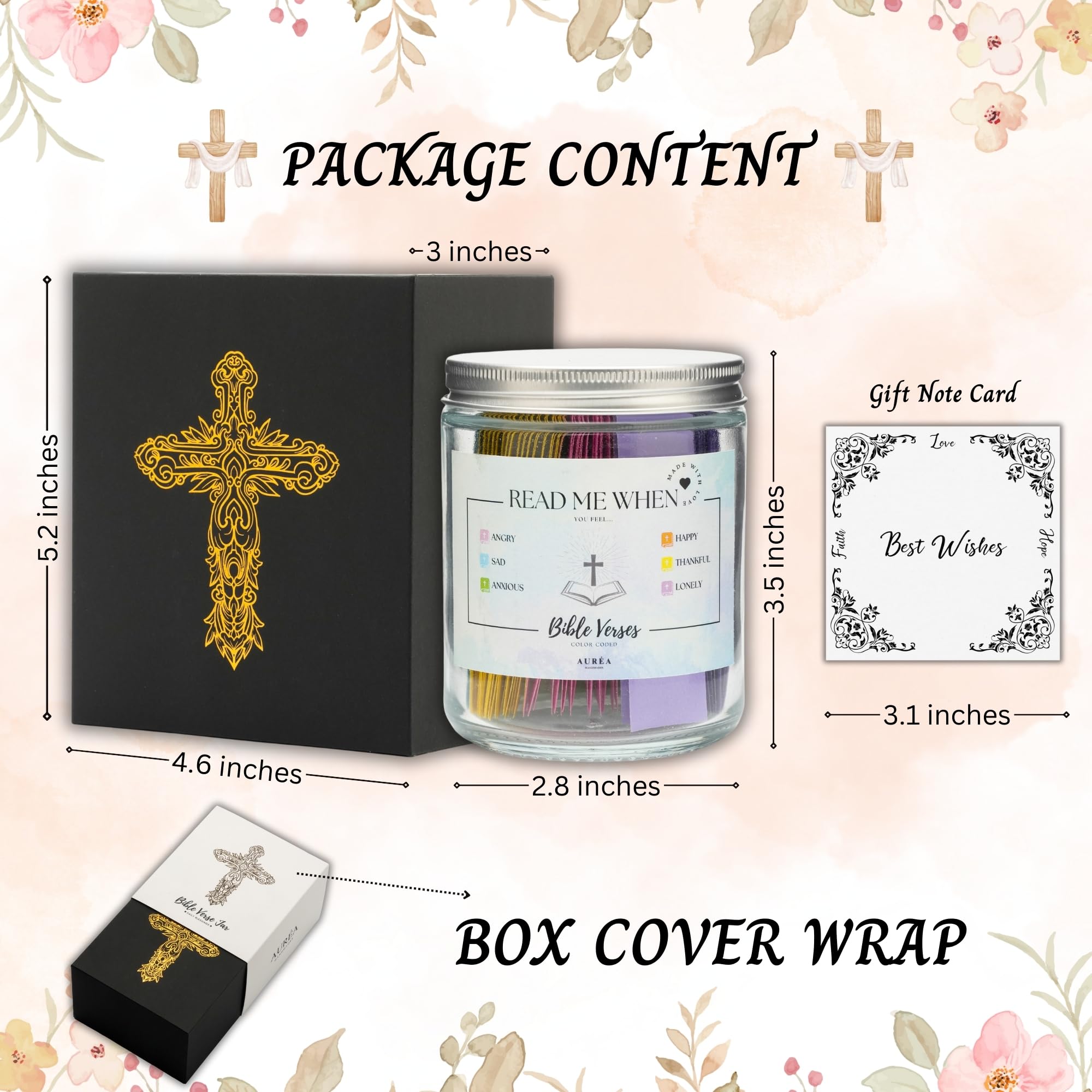 Auréa premium silver box accompanies the Bible Verses Jar for gifting.