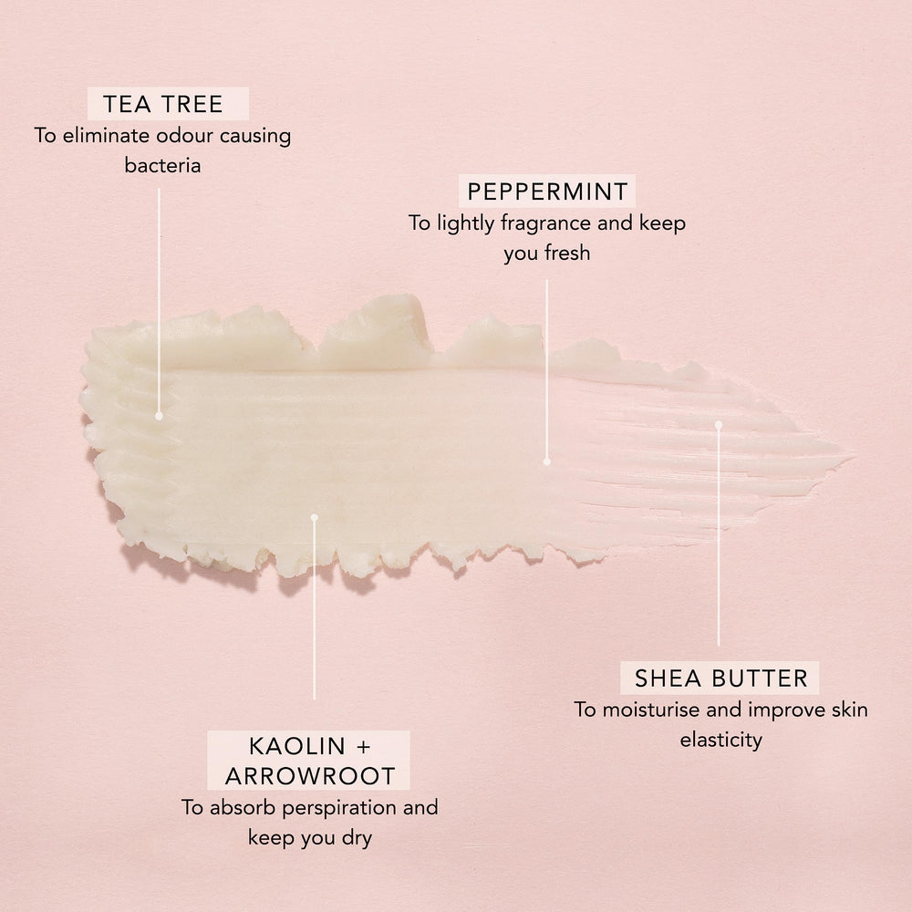 Aurelia Probiotic Skincare Deodorant application demonstrates smooth, quick-drying protection during busy mornings.