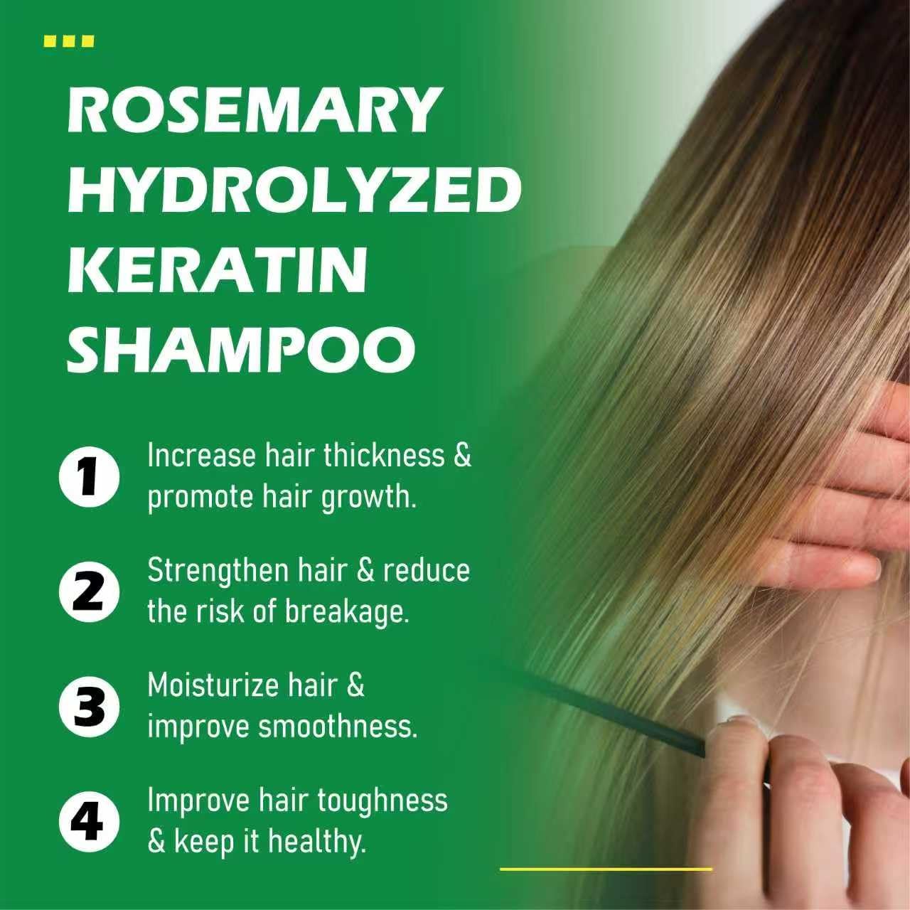 Aureph Kerarose Rosemary Shampoo strengthens strands and reduces breakage.