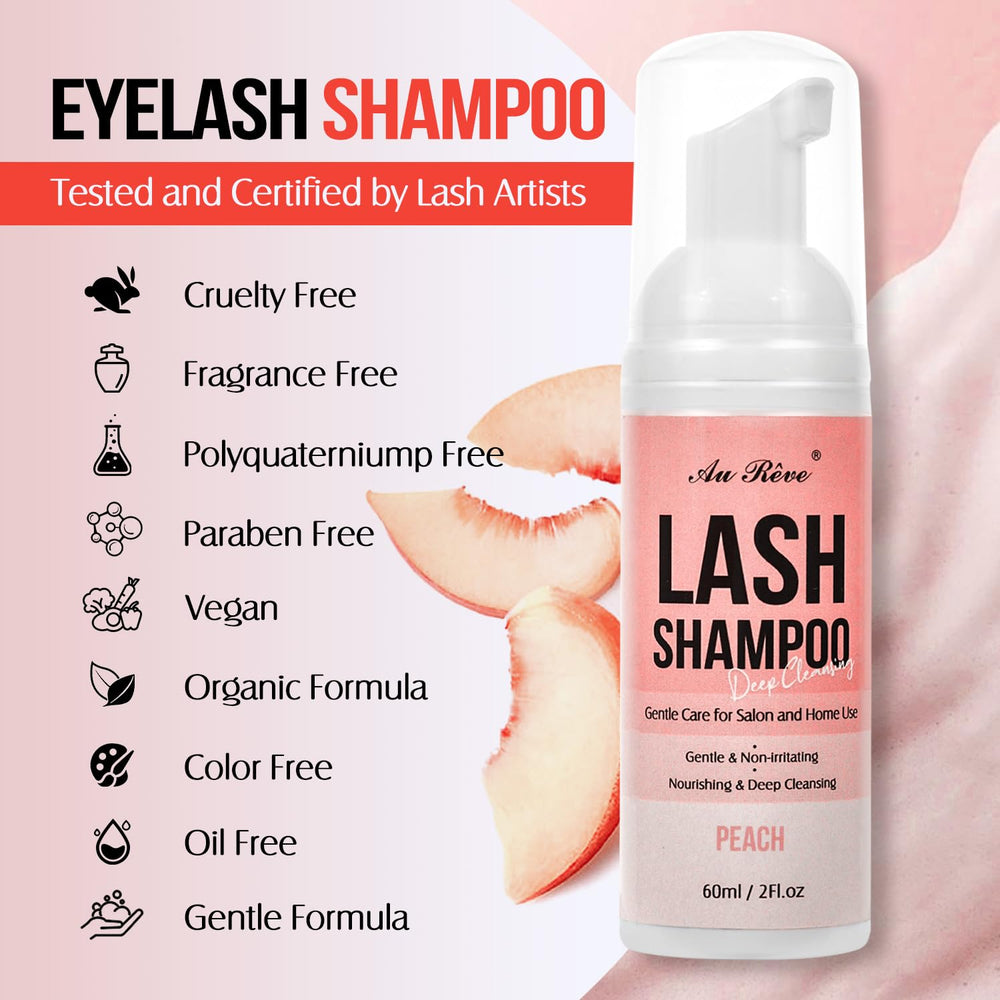 AuReve lash shampoo brush application illustrating a simple daily routine