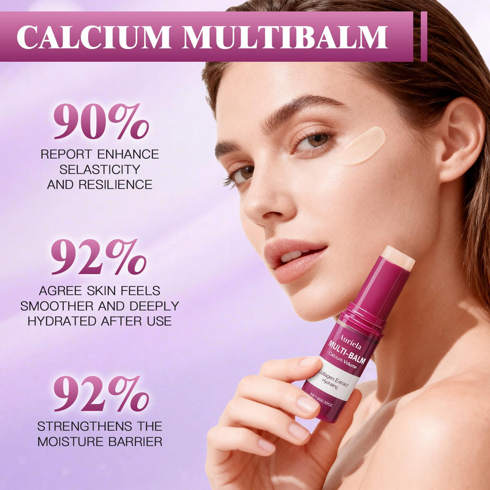 Auriela Calcium Volume Multi Balm stick for targeted facial nourishment.