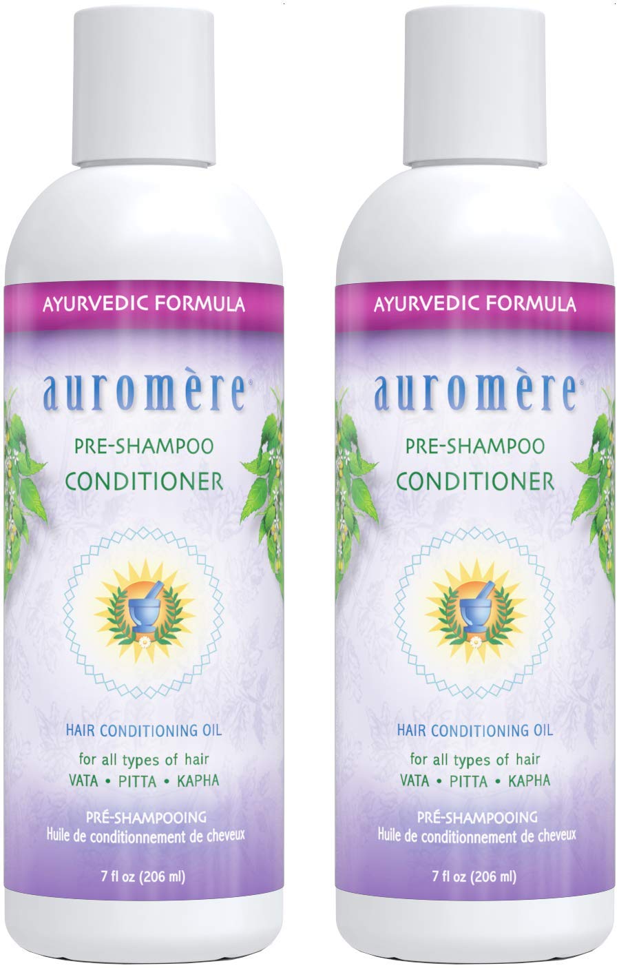 Auromere Pre-Shampoo Conditioner outer-pack display emphasizing value and eco-friendly formula.