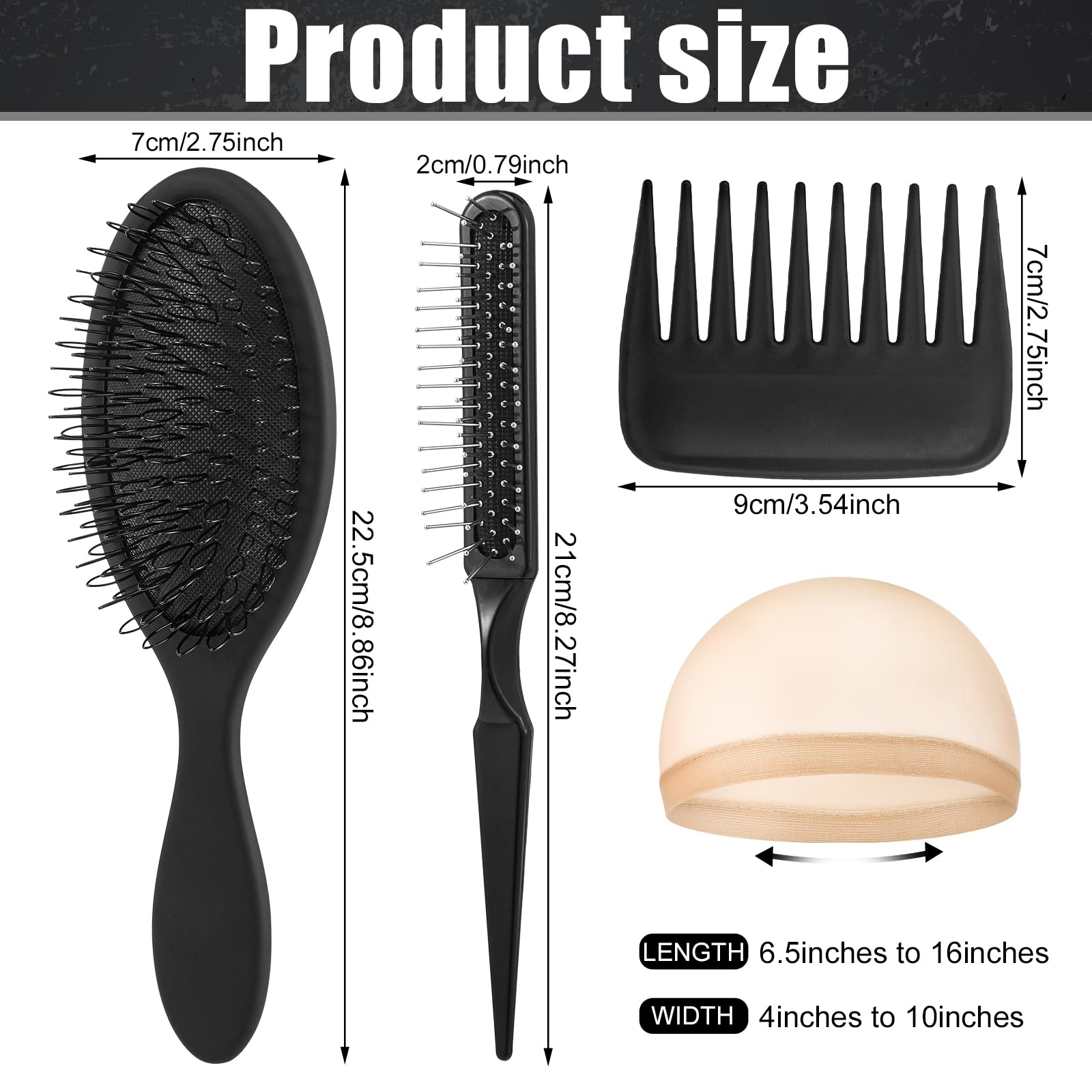 Auroray looped and wide-teeth reduce pulling and protect wig longevity