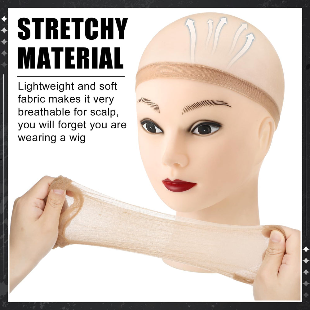 Auroray wig cap pack provides breathable coverage for comfortable wig wear