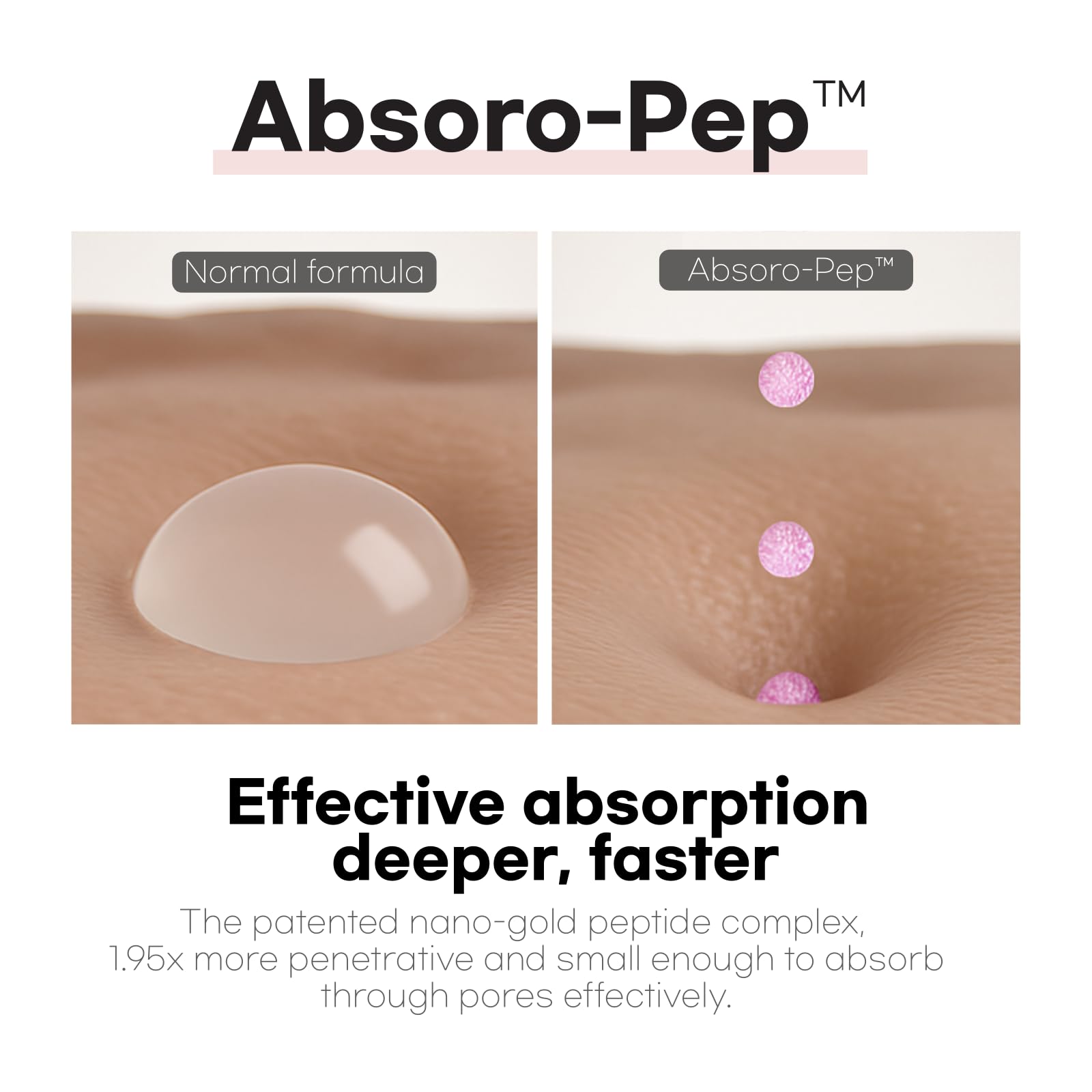 aurtier absorbent non-greasy finish illustrating quick absorption