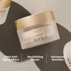 aurtier cream texture spread on hand highlighting rich, non-greasy hydration