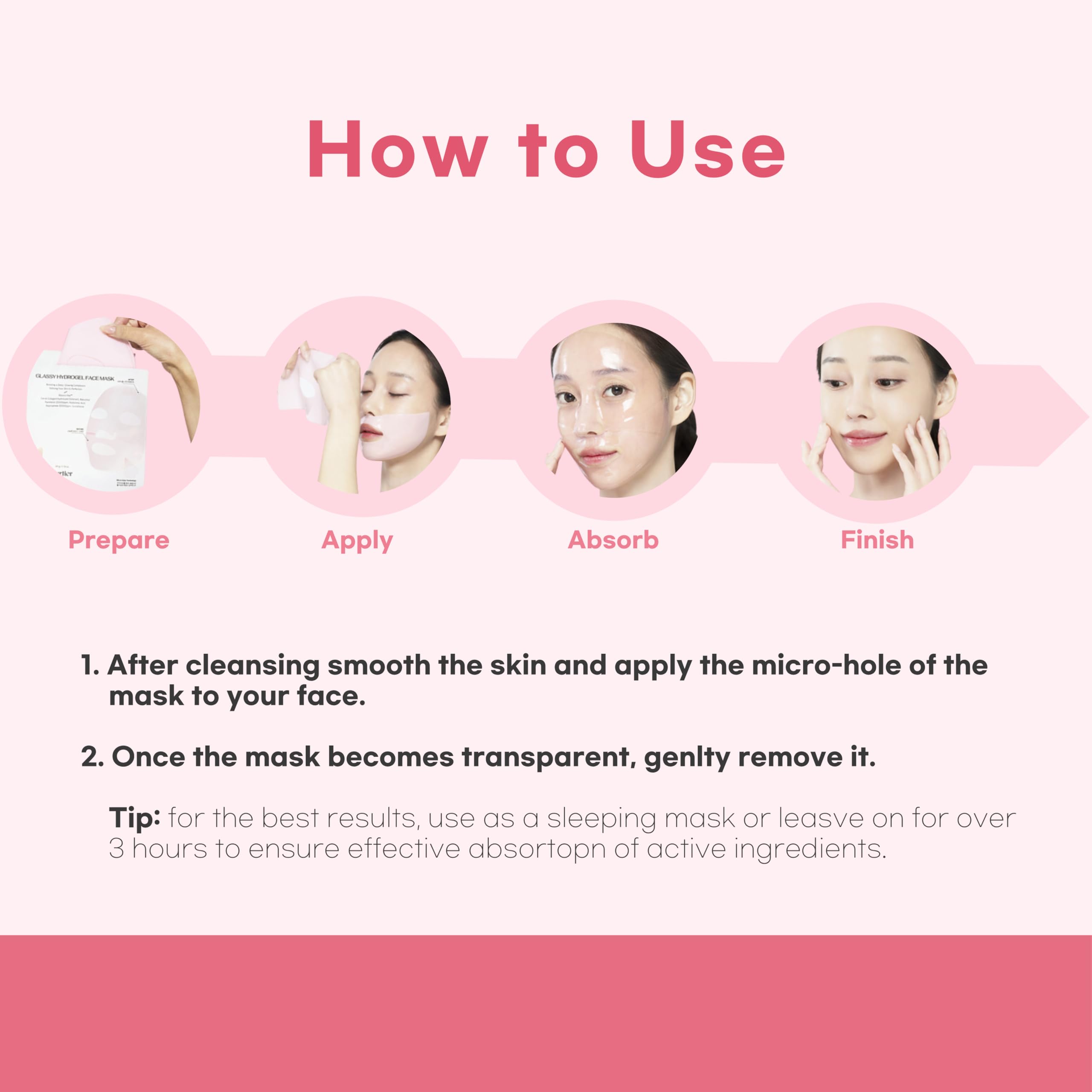 Aurtier Glassy Hydrogel Mask pore-refining and firming effect.
