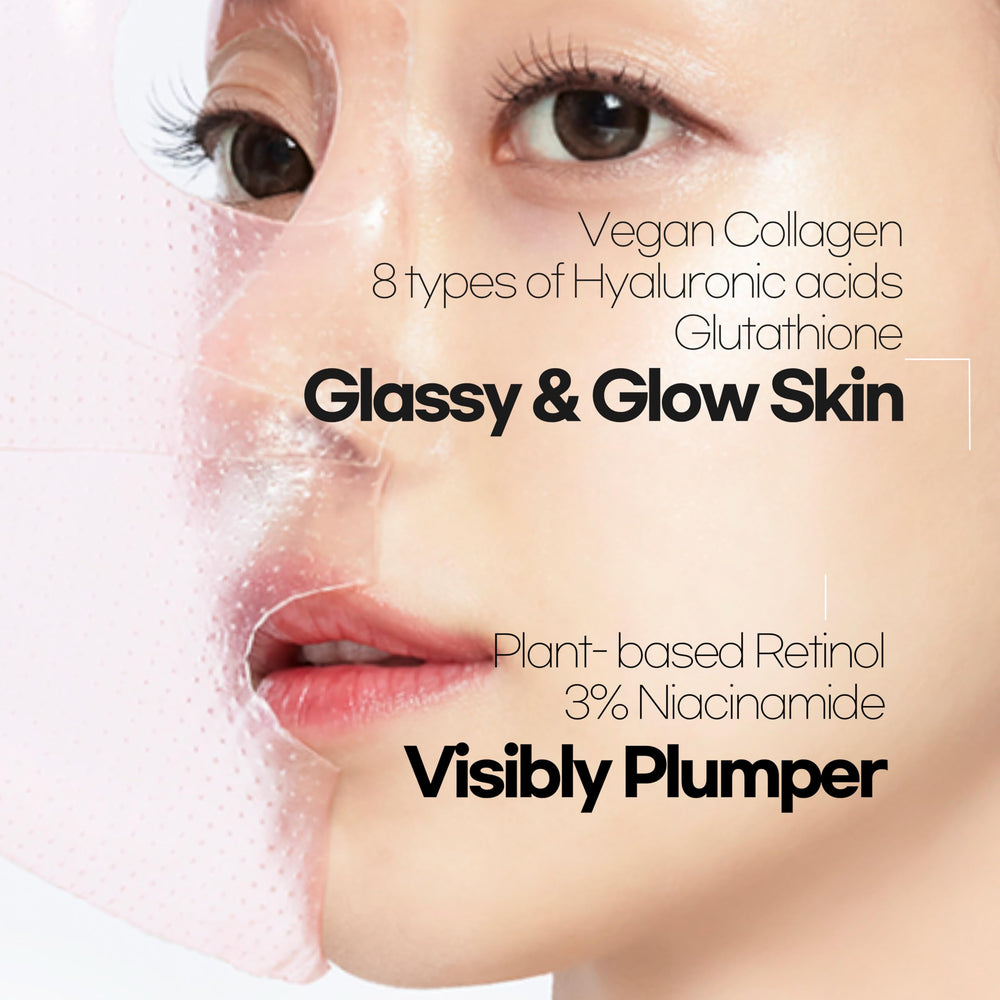 Aurtier Glassy Hydrogel Mask sheet close-up highlighting hydration.