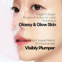 Aurtier Glassy Hydrogel Mask sheet close-up highlighting hydration.