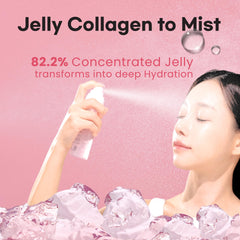 Jelly-to-mist texture transition observed during application for quick refresh.