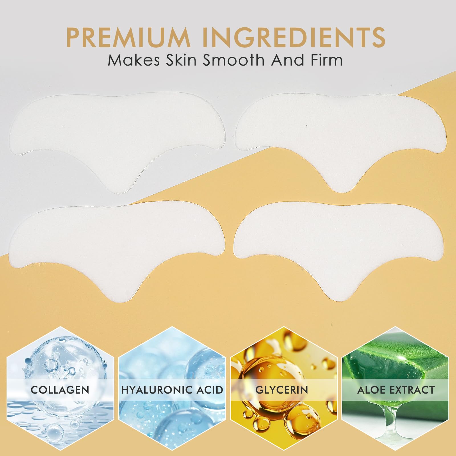 AUSLKA forehead patches hint at minimized appearance of fine lines.