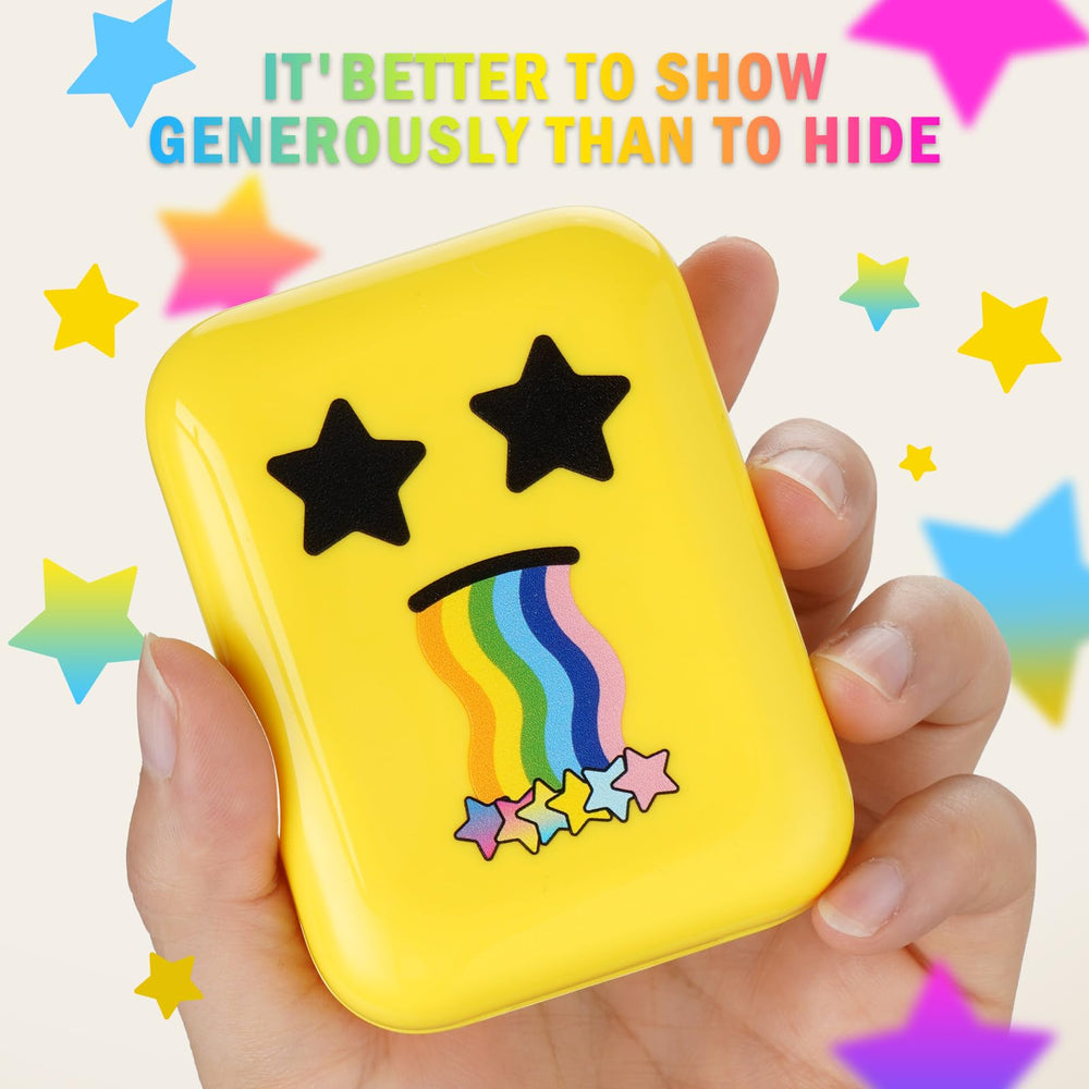 Mirror box containing patches for easy access on the go.