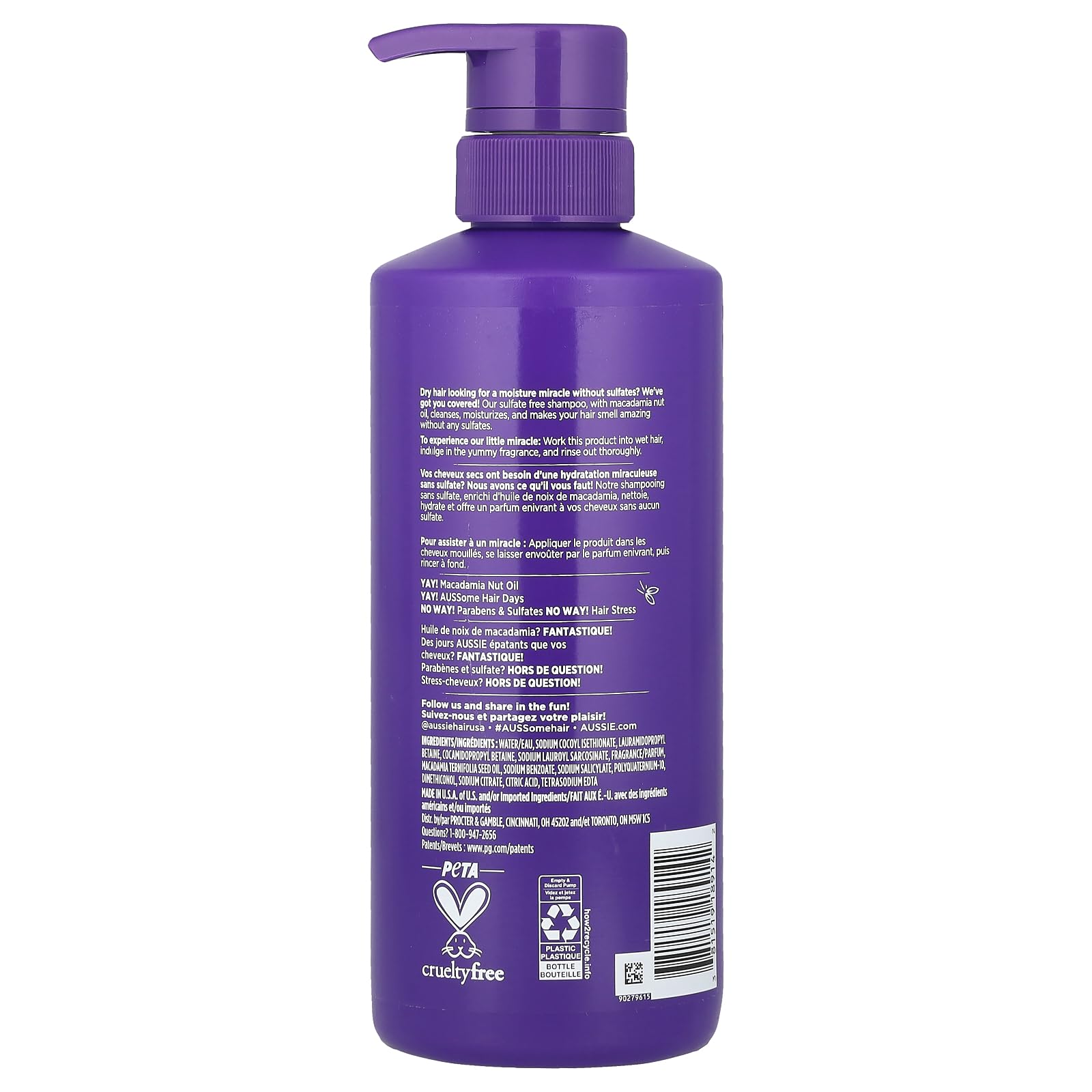 Two-pack Aussie Miracle Coils shampoo bottles for textured hair care
