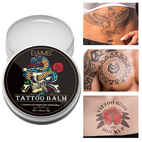 AUSTINE Tattoo Brightener Balm tube close-up, ideal for daily aftercare routines.