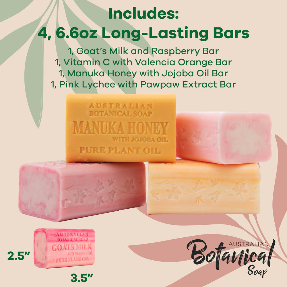 Australian Botanical Goats Milk Valencia Orange soap brightens mood and hydrates skin.