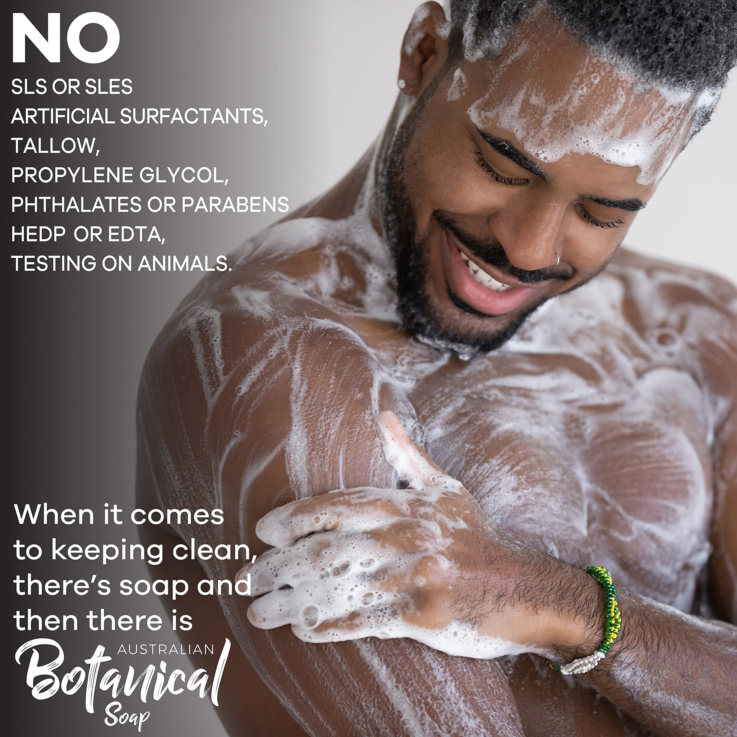 Australian Botanical Soap Beard bar gently cleanses facial hair