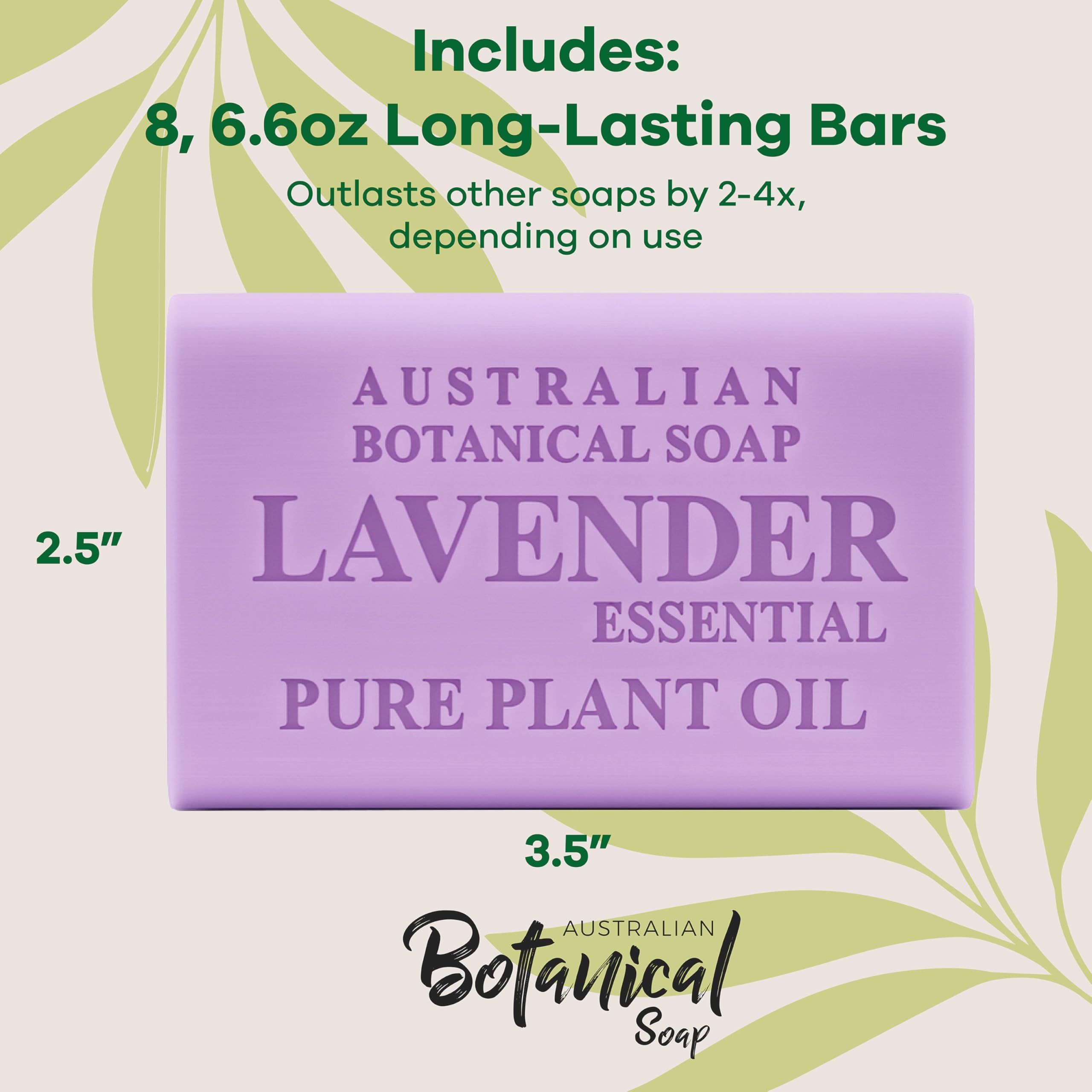 Australian Botanical Soap bulk pack 8 for extended use and consistent cleansing