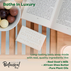 Australian Botanical Soap Goat Milk Shea Bar — bar in shower, long-lasting.