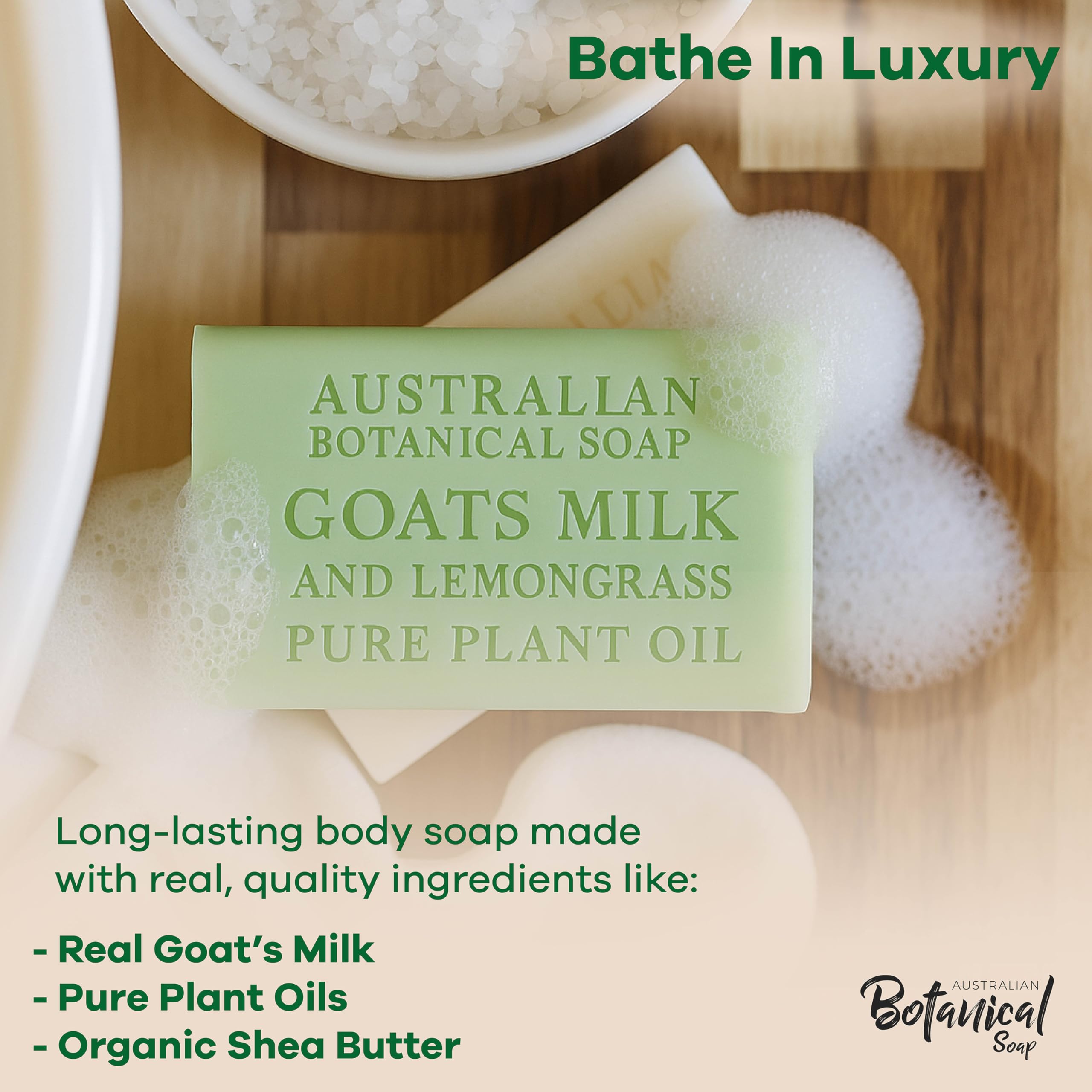 Australian Botanical Soap goat milk with pink melon bar delivers fruity aroma and gentle hydration
