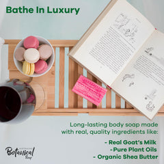 Australian Botanical Soap goats milk raspberry bar packaged for gifting and everyday use
