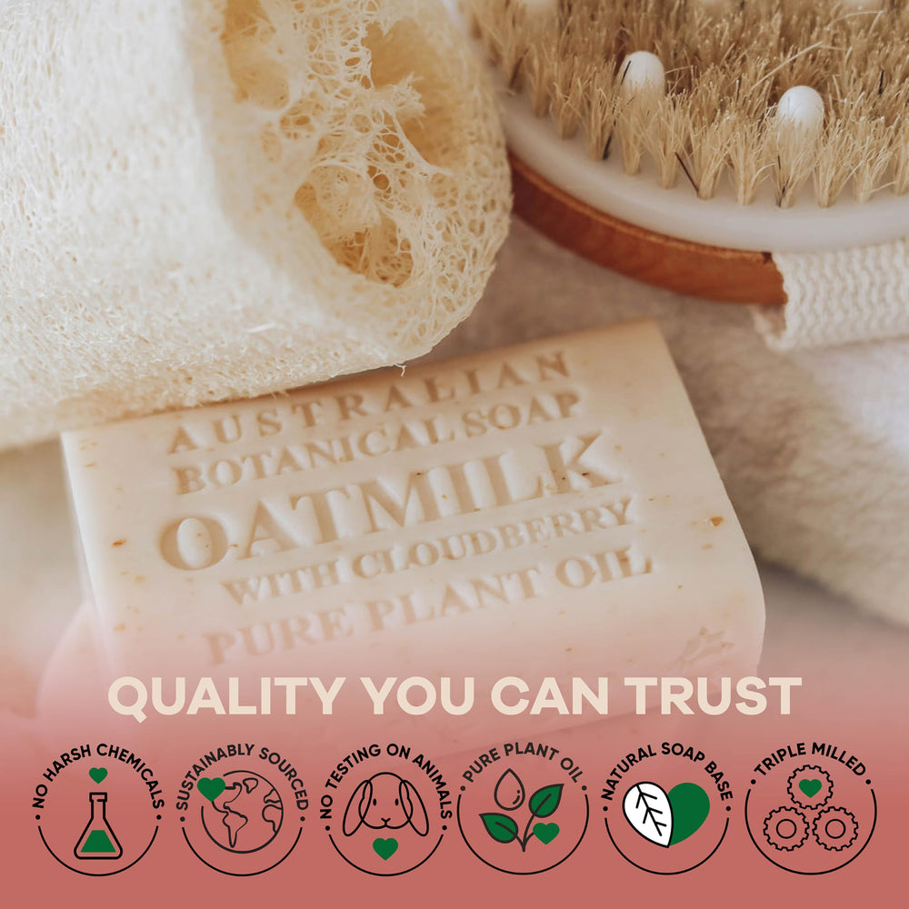 Australian Botanical Soap oat milk cloudberry bar fragrance hints calming botanicals