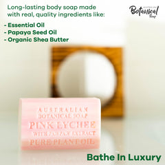 Australian Botanical Soap Pawpaw extract close-up highlighting vitamins and antioxidants