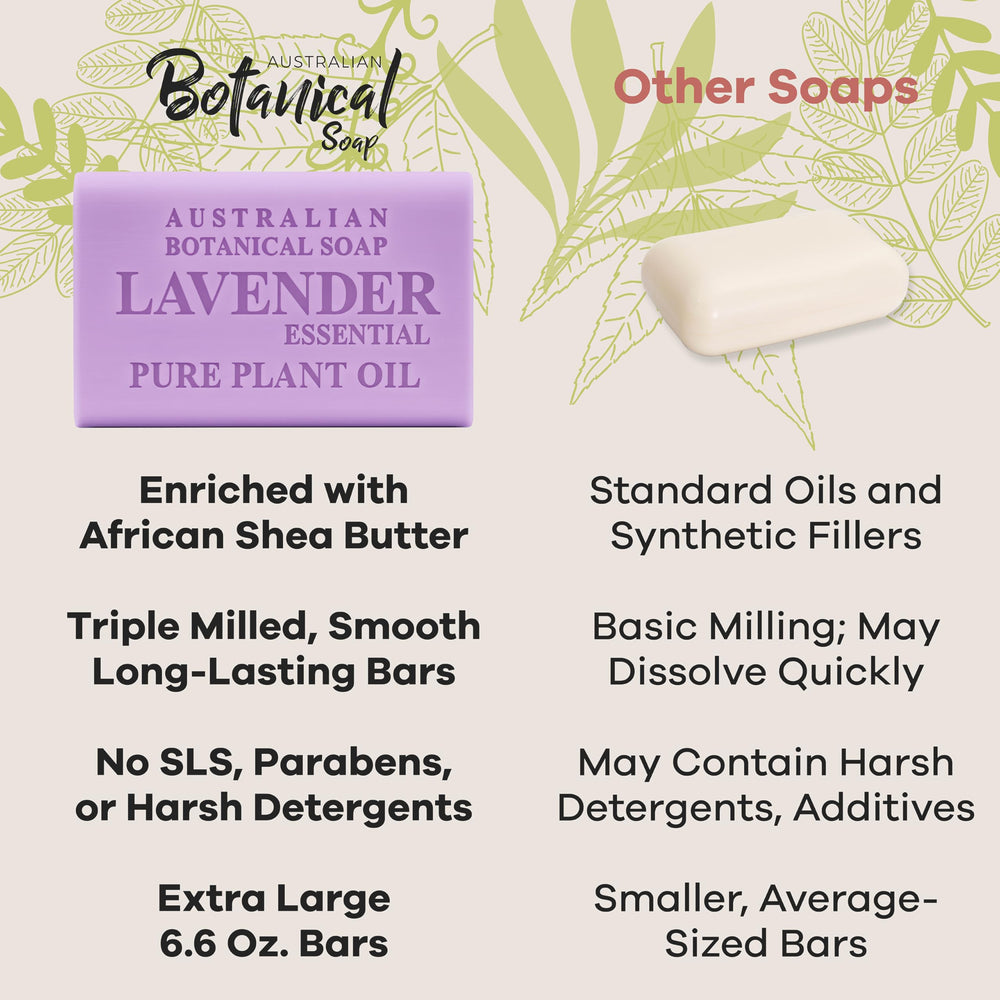 Australian Botanical Soap soft silky lather enhances your daily wash experience
