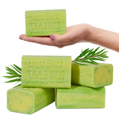 Australian Botanical Soap Tea Tree with Sage Extract bar packaging shows premium design and sustainable materials.