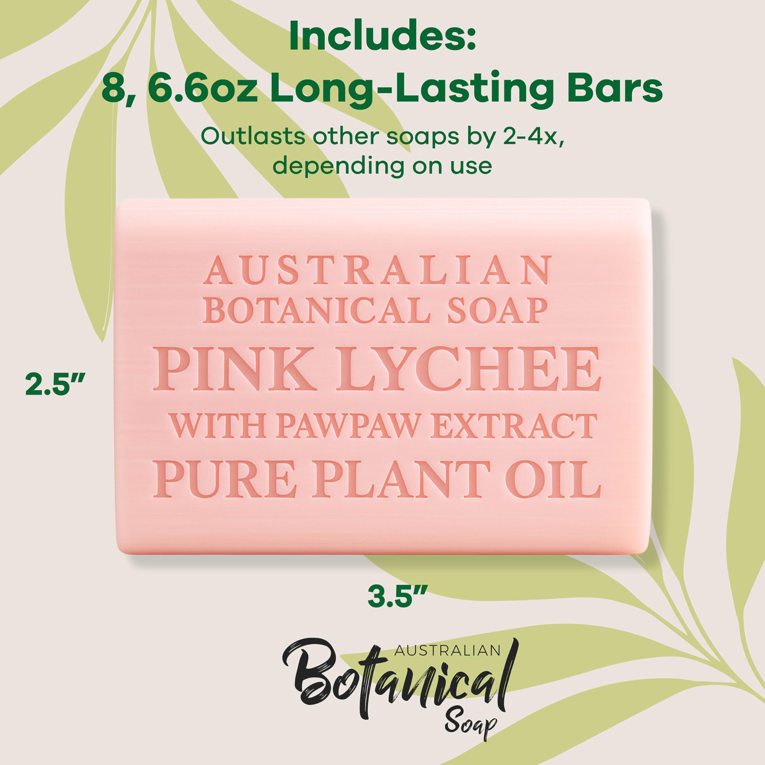 Australian Botanical Soap Triple milled bar with creamy, rich lather