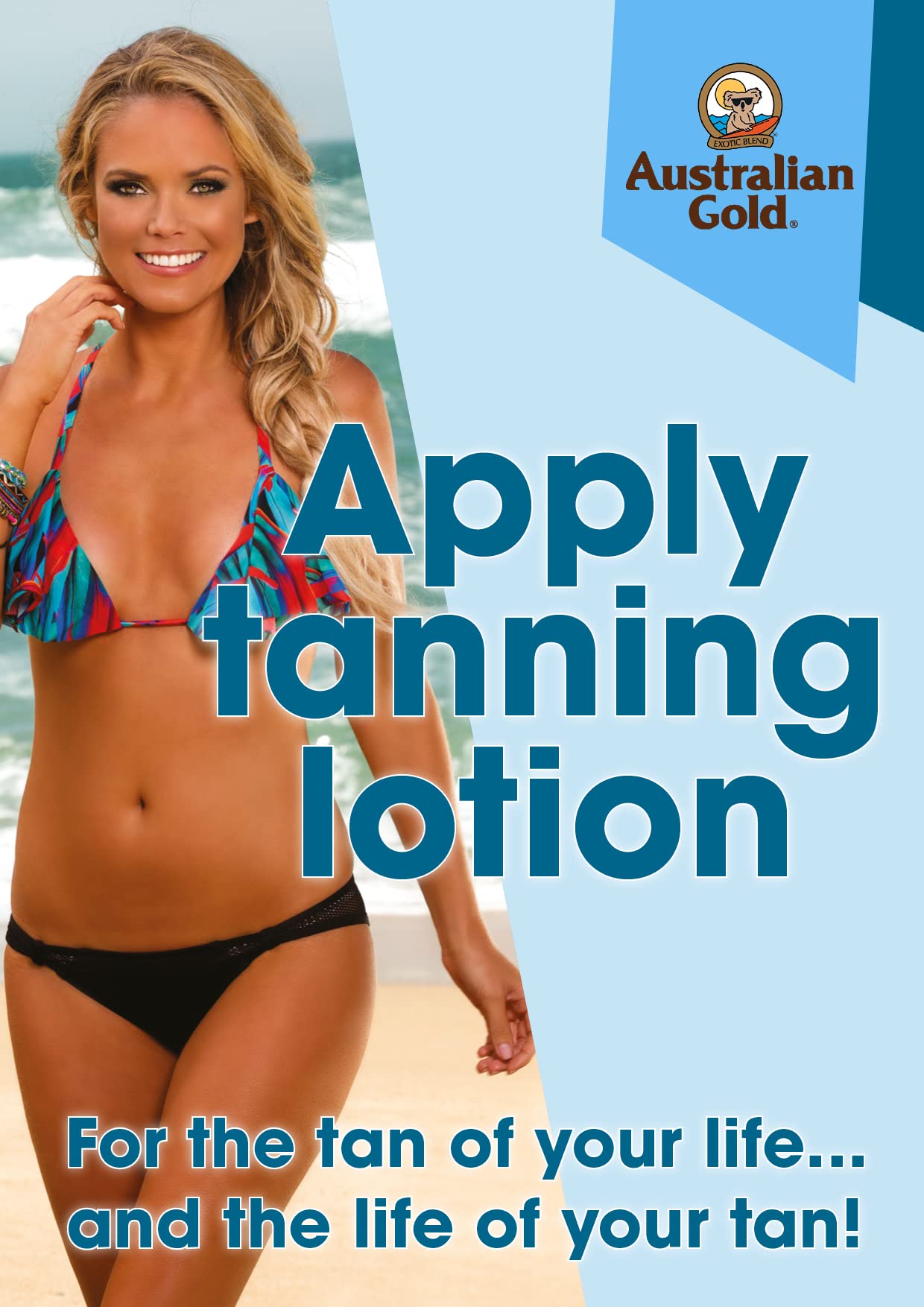 Applying Australian Gold tanning accelerator for even coverage on the skin