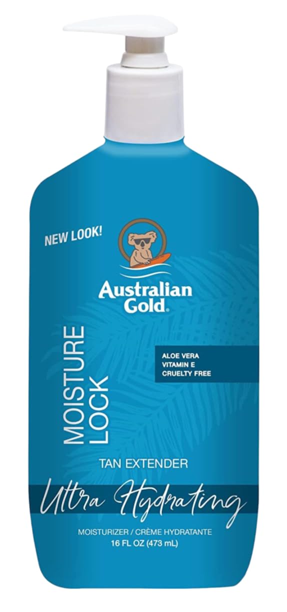 Australian Gold Moist Lock Tan Extender 3-pack emphasizes convenience for regular tanners.
