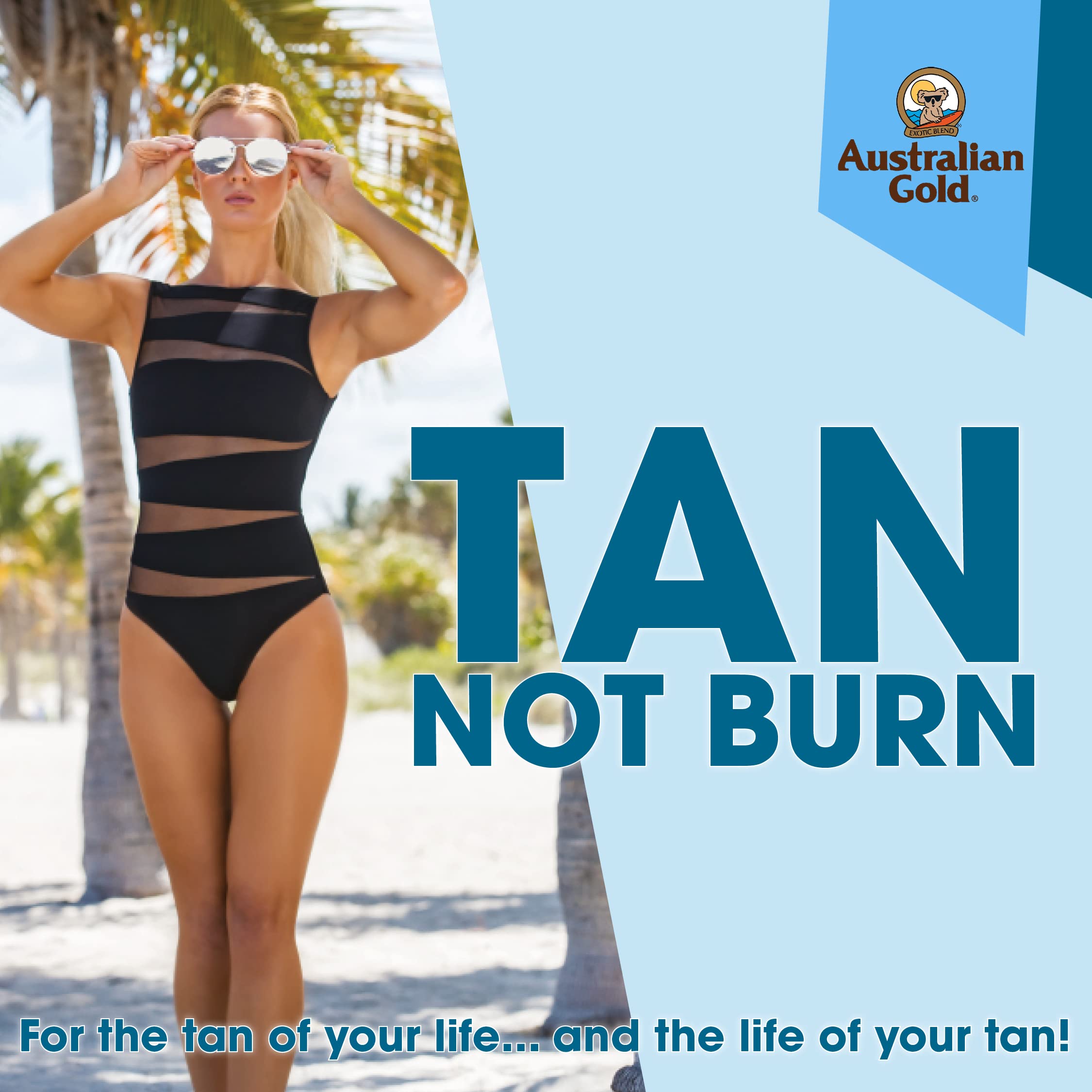 Australian Gold Nothing But Bronze coconut fragrance diffusion with tropical scent.