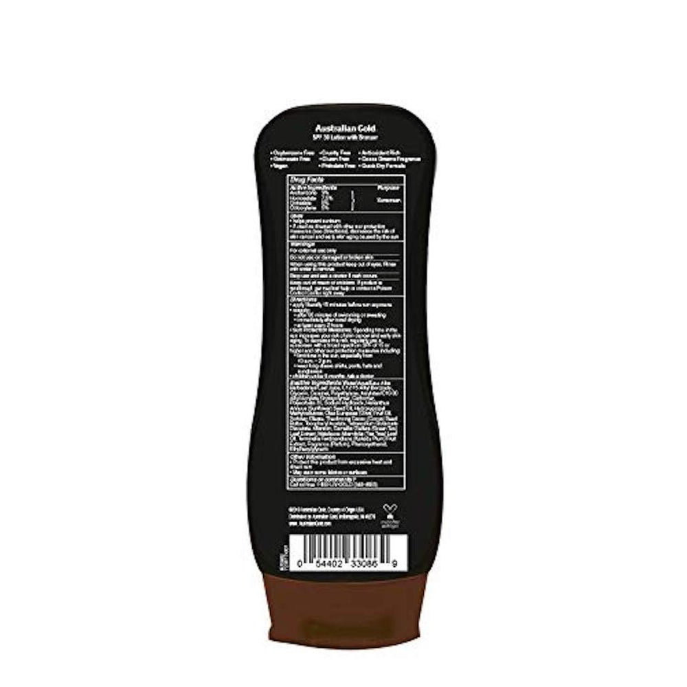 Australian Gold SPF 30 lotion pack showing two bottles for shared sun protection