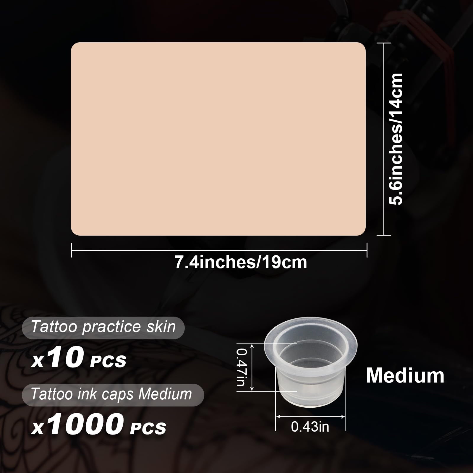 Autdor 11mm ink cups provide consistent ink pickup during practice