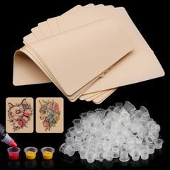 Autdor tattoo practice kit with fake skin and ink cups for clean practice