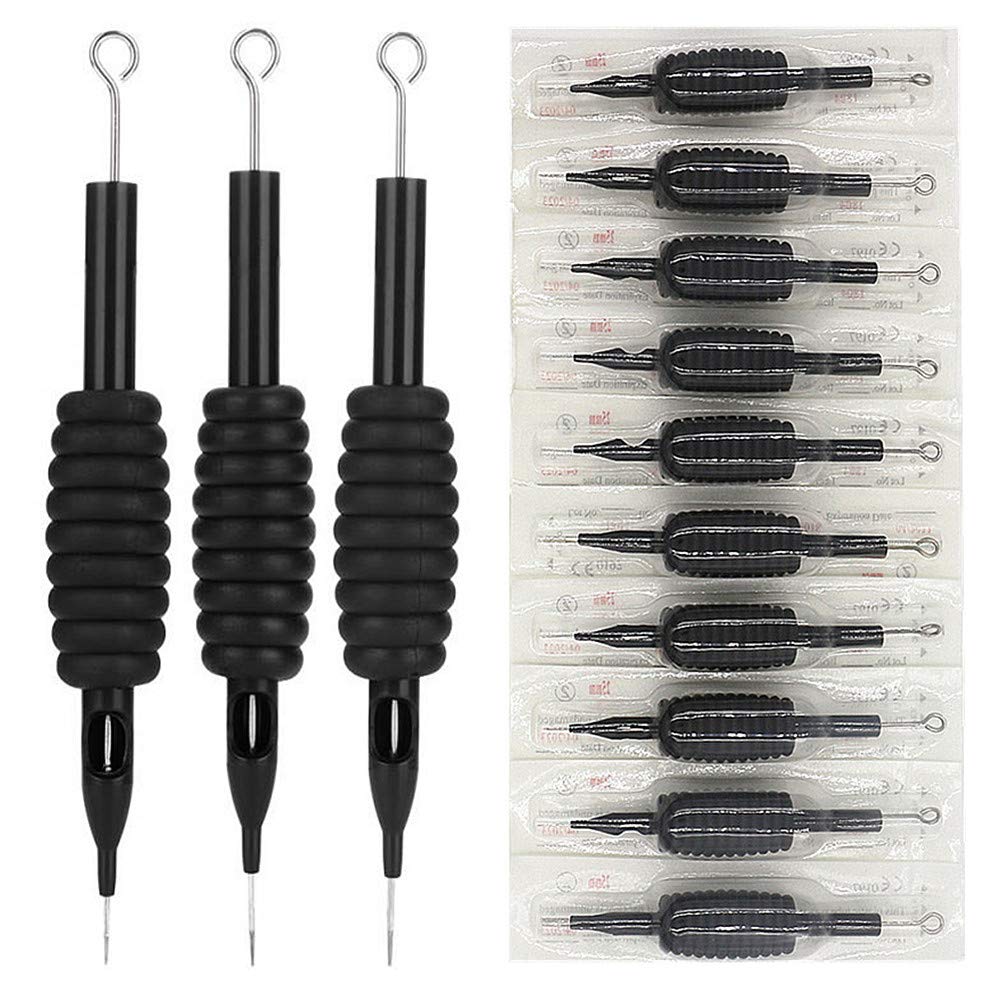 Autdor RL 5RL needle close-up, showcasing precision stainless steel for smooth ink flow.