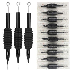 Autdor RL 5RL needle close-up, showcasing precision stainless steel for smooth ink flow.
