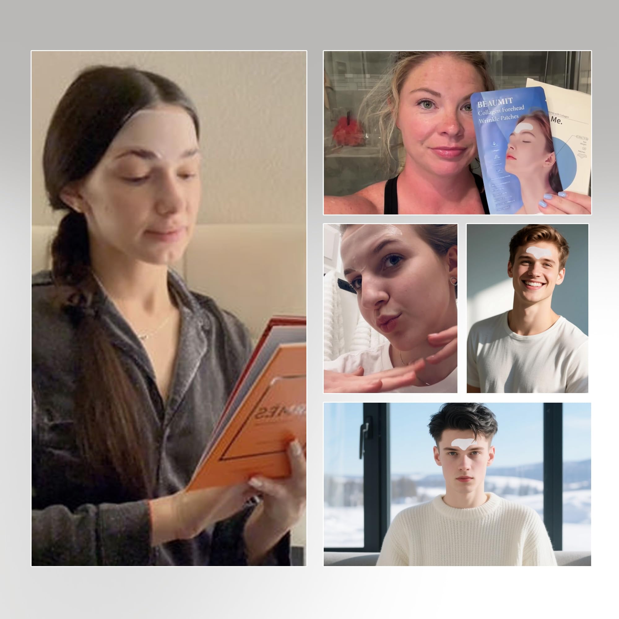 Auteek forehead patch application demonstrates easy wear